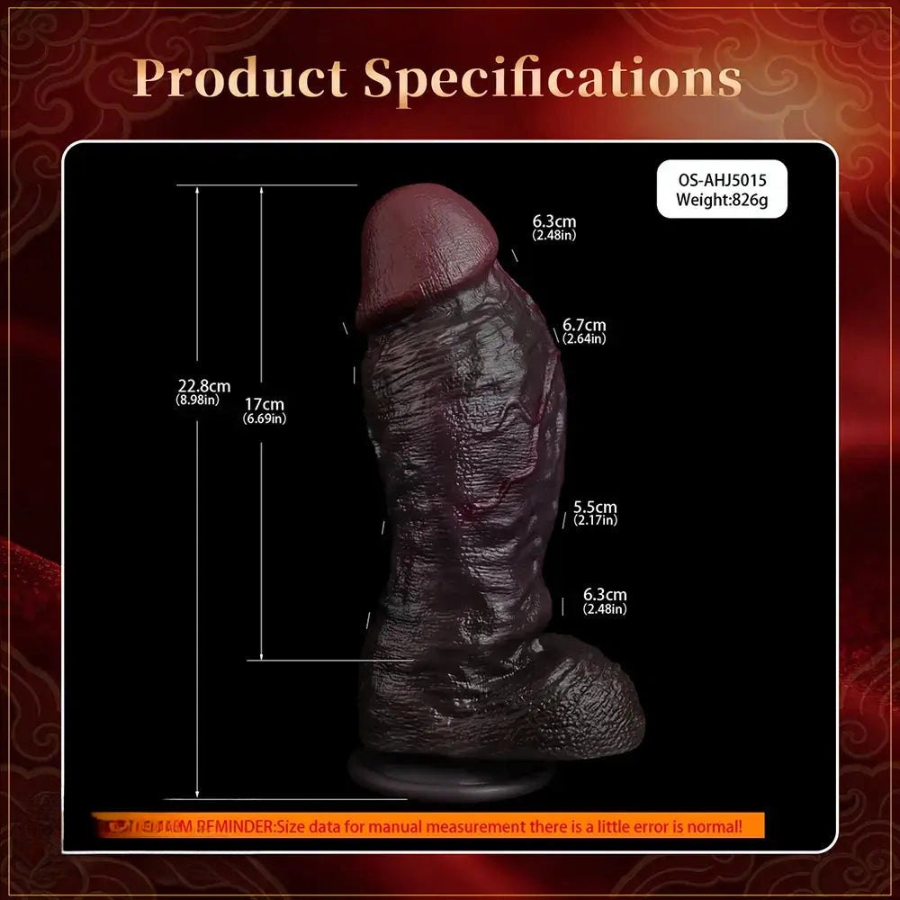 Coffee brown dual density silicone suction cup dildo, photo 8