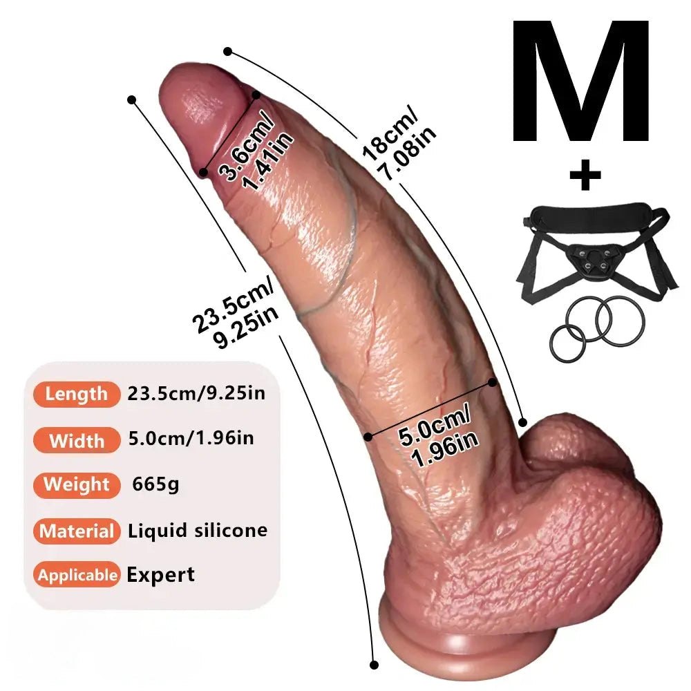 Flesh dual density strap-on dildo, photo 17