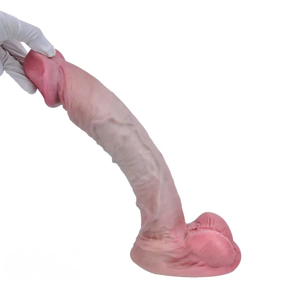 Flesh tone dual density silicone dildo, photo 11