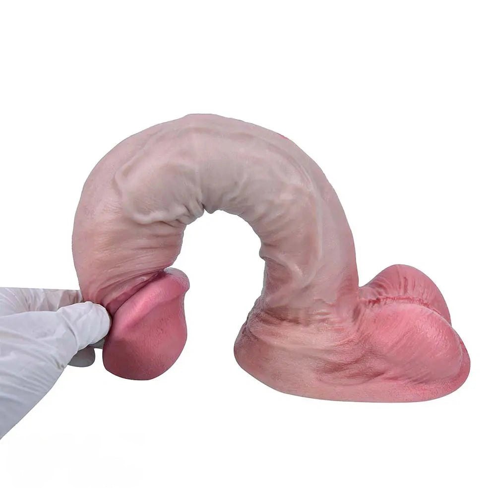 Flesh tone dual density silicone dildo, photo 12