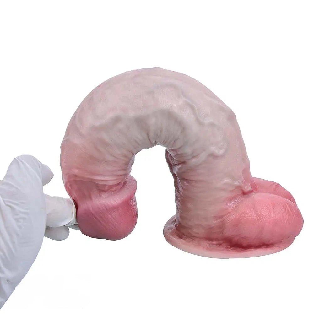 Flesh-tone dual density silicone suction cup dildo, photo 13