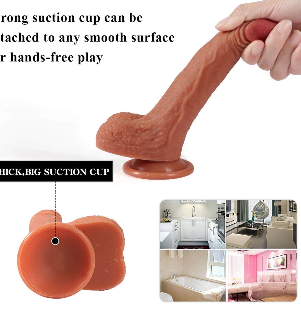 Dual density silicone suction cup dildo, photo 6