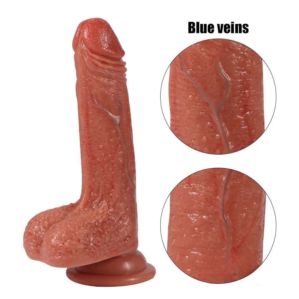 Dual density silicone suction cup dildo, photo 2