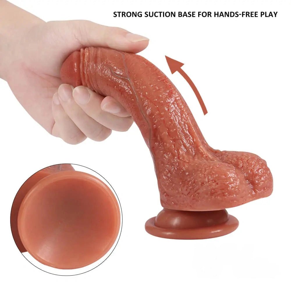 Dual density silicone suction cup dildo, photo 5