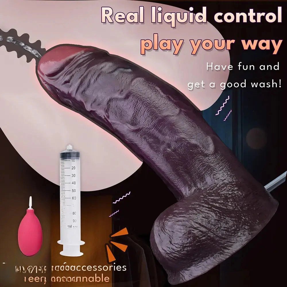 Coffee silicone squirting dildo, photo 5