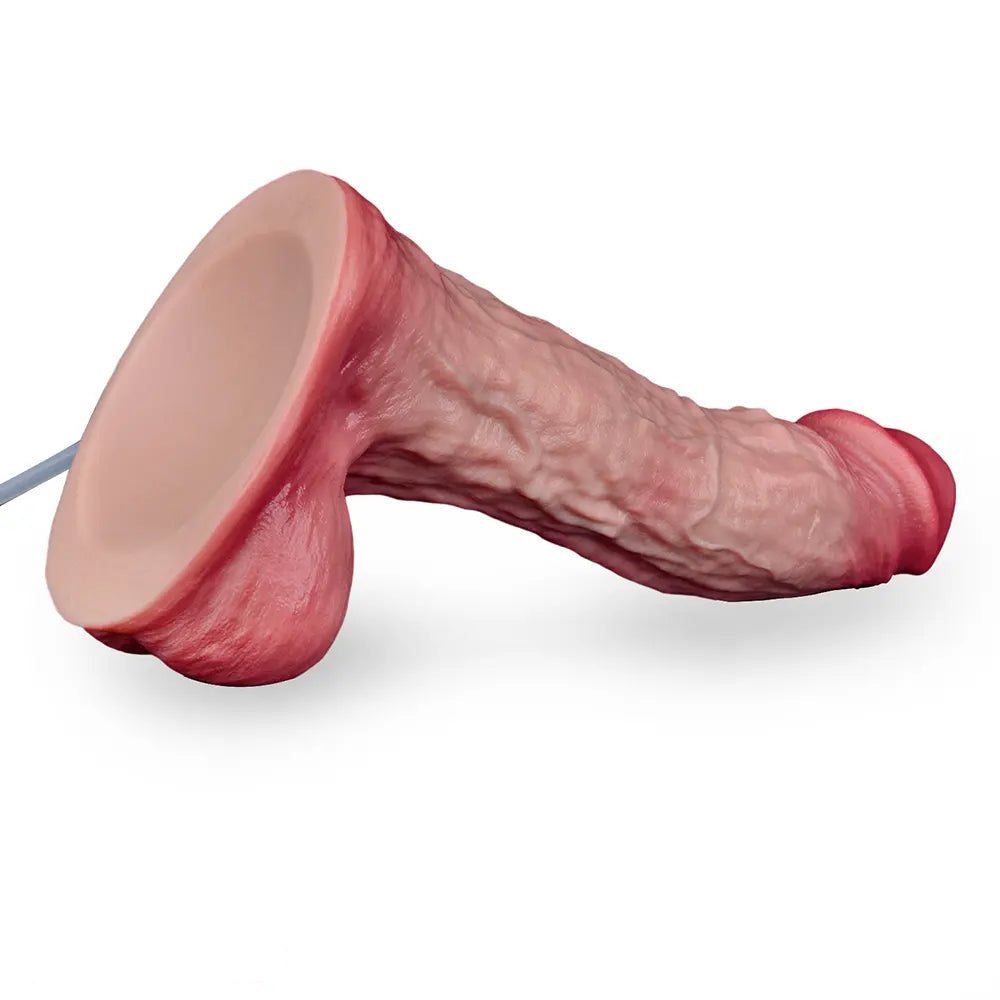 Flesh-tone dual density squirting dildo, photo 12