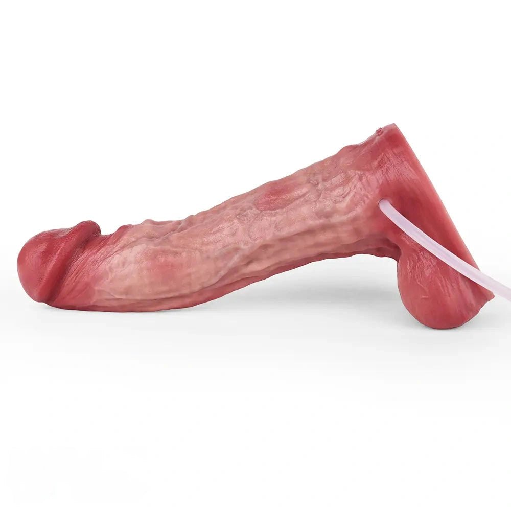 Flesh-tone dual density squirting dildo, photo 7