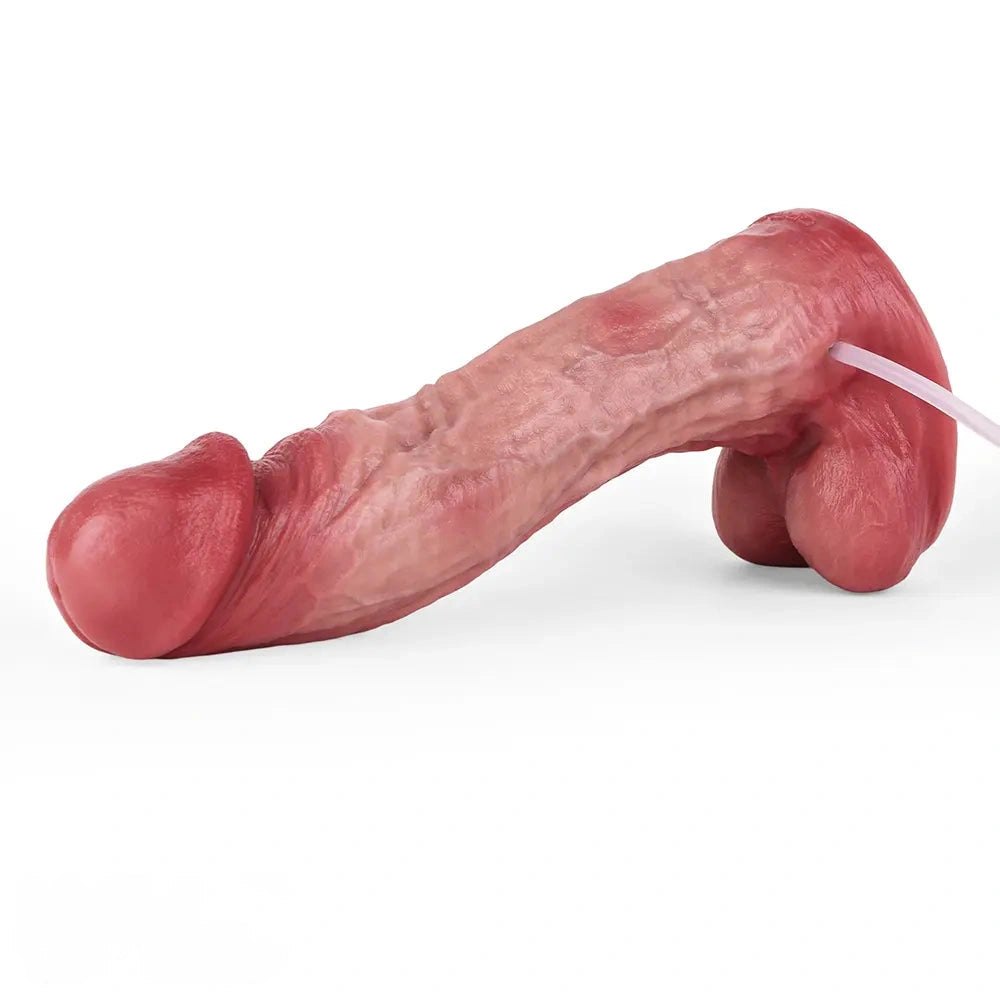 Flesh-tone dual density squirting dildo, photo 8
