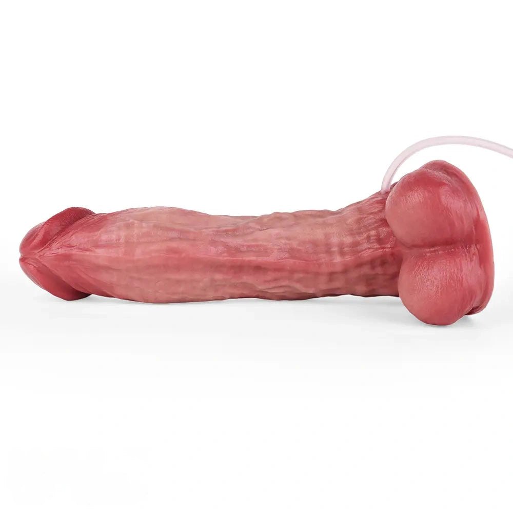 Flesh-tone dual density squirting dildo, photo 9