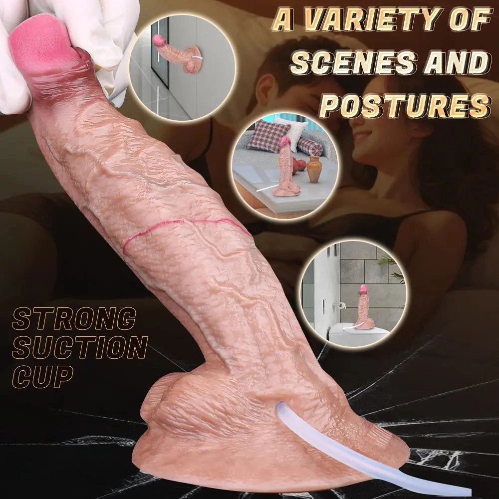 Flesh dual density silicone realistic dildo, photo 9