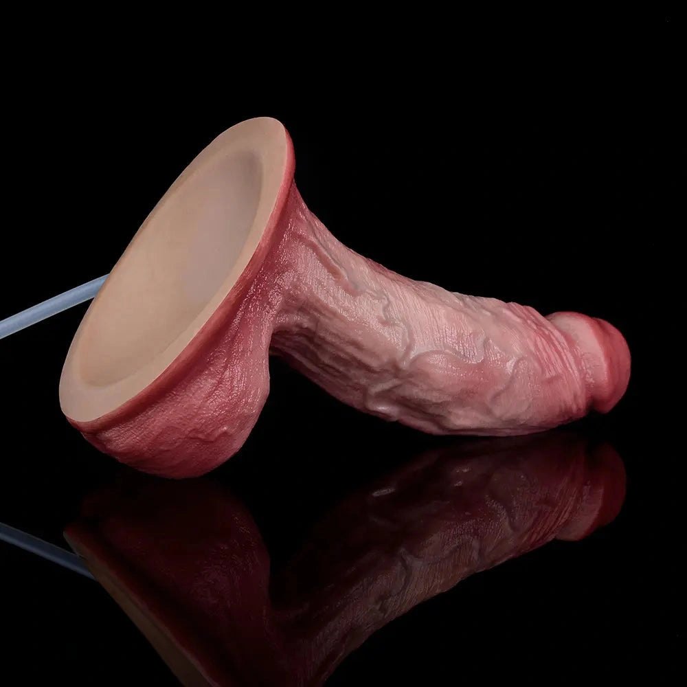 Flesh tone dual density squirting dildo, photo 14