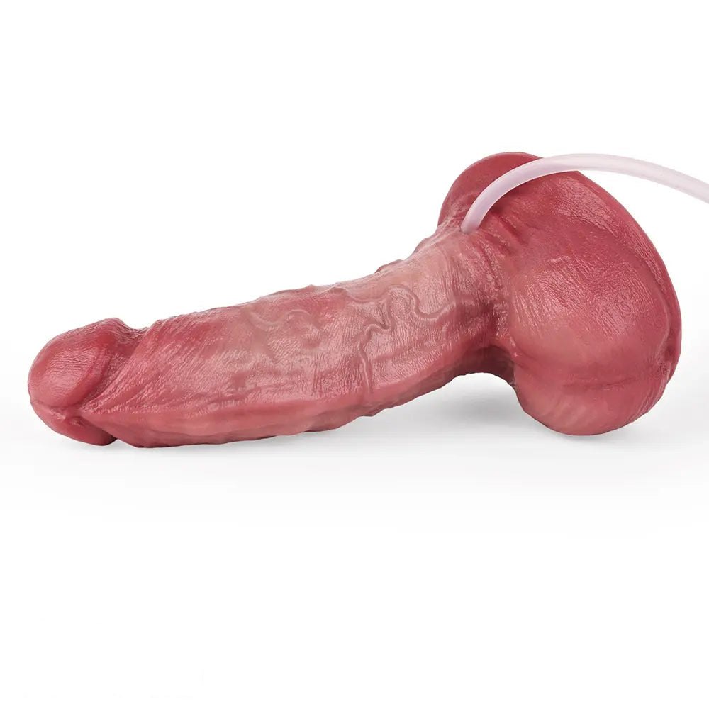 Flesh tone dual density squirting dildo, photo 3