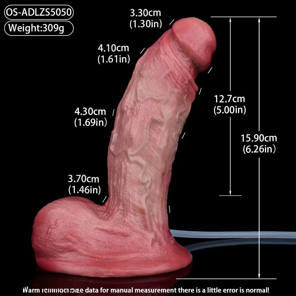 Flesh tone dual density squirting dildo, photo 8