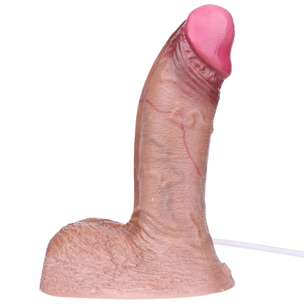 Flesh silicone realistic dildo with suction cup base, photo 5