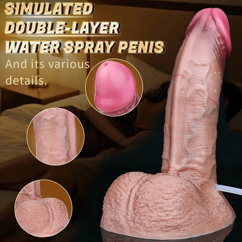 Flesh silicone realistic dildo with suction cup base, photo 9