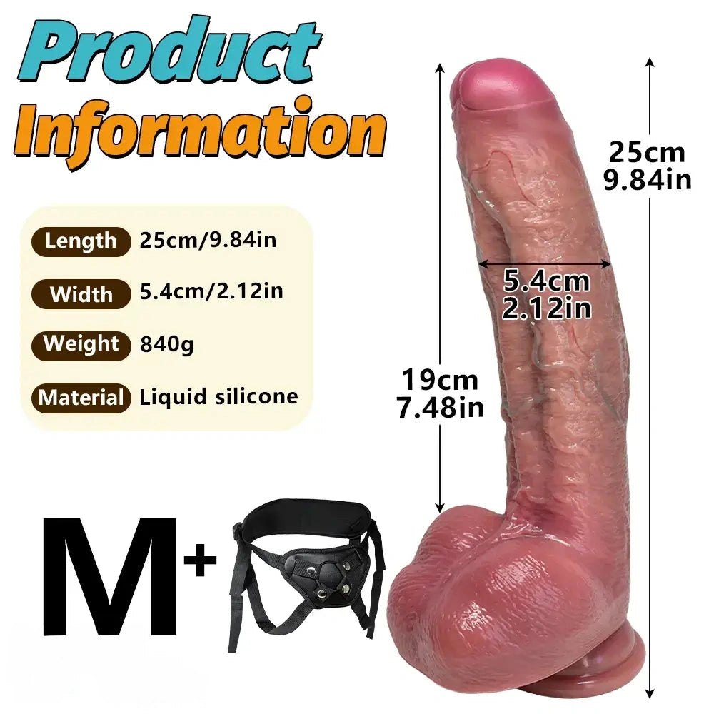 Flesh tone silicone strap-on dildo, photo 17
