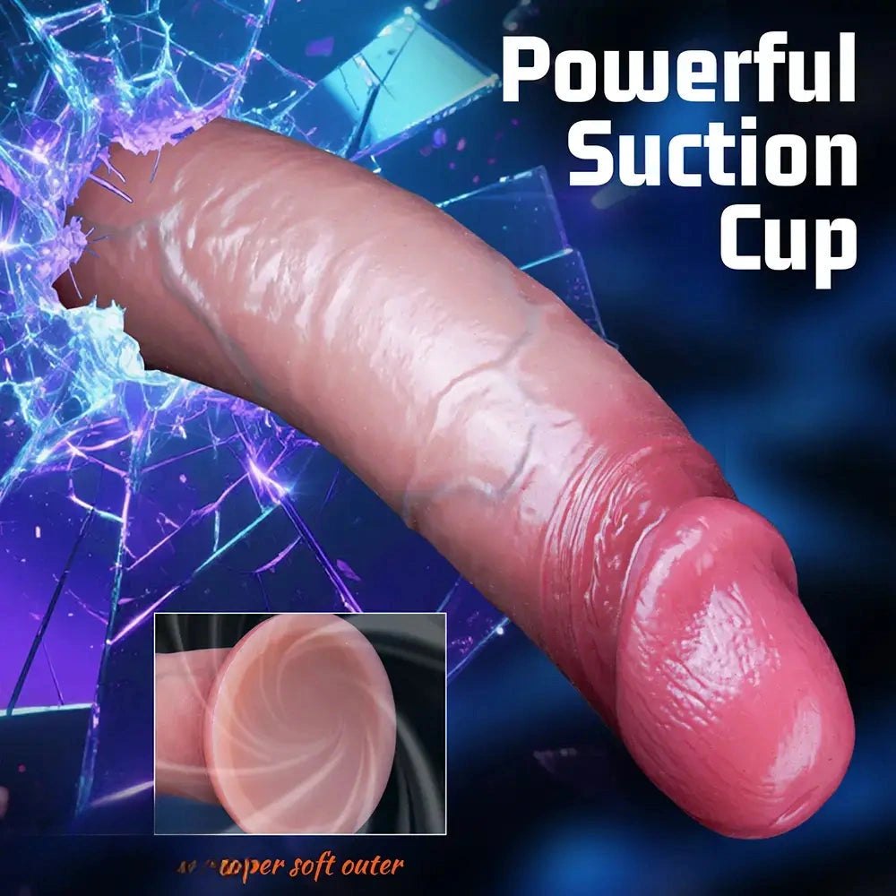 Flesh-tone silicone suction cup dildo, photo 3