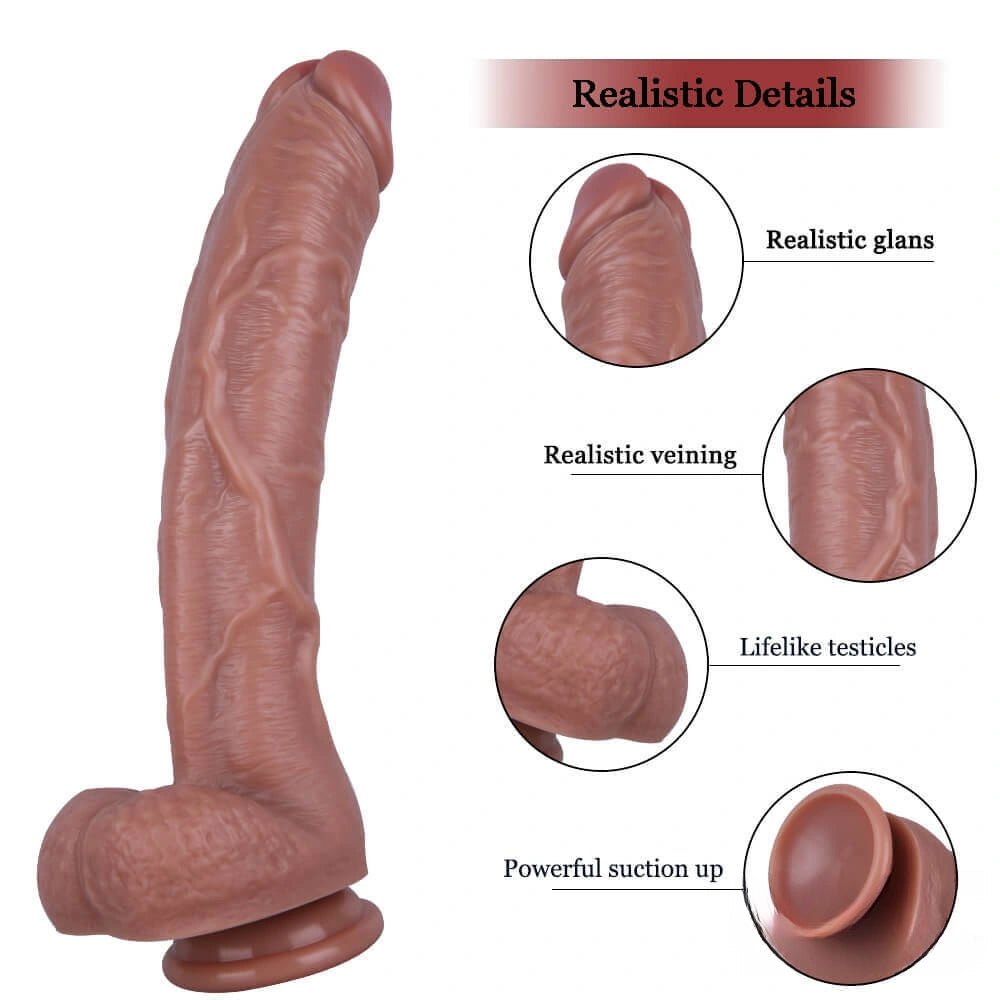 Dual layer suction cup silicone dildo, photo 9