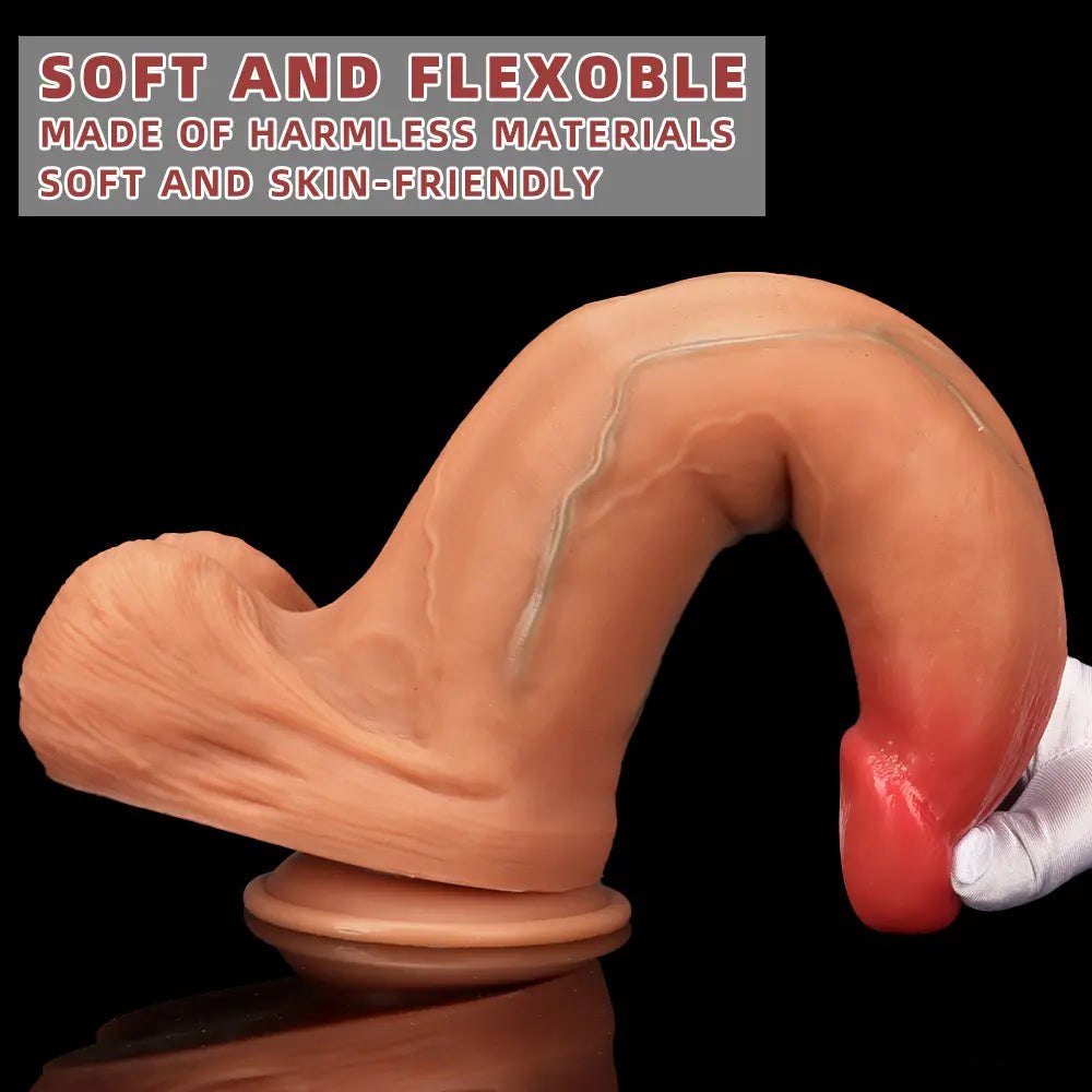 Flesh tone suction cup silicone dildo, photo 2