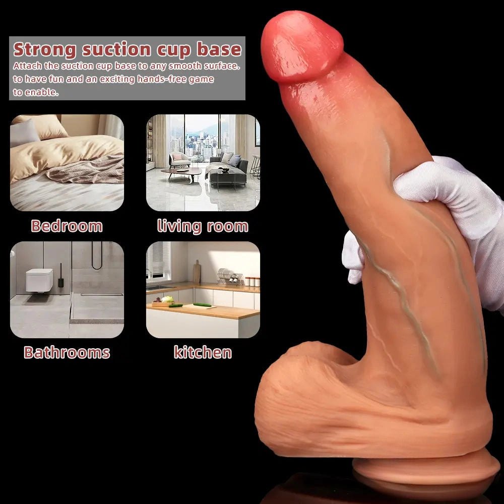Flesh tone suction cup silicone dildo, photo 4