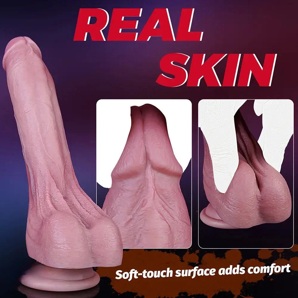 Flesh tone dual density silicone suction cup dildo, photo 6