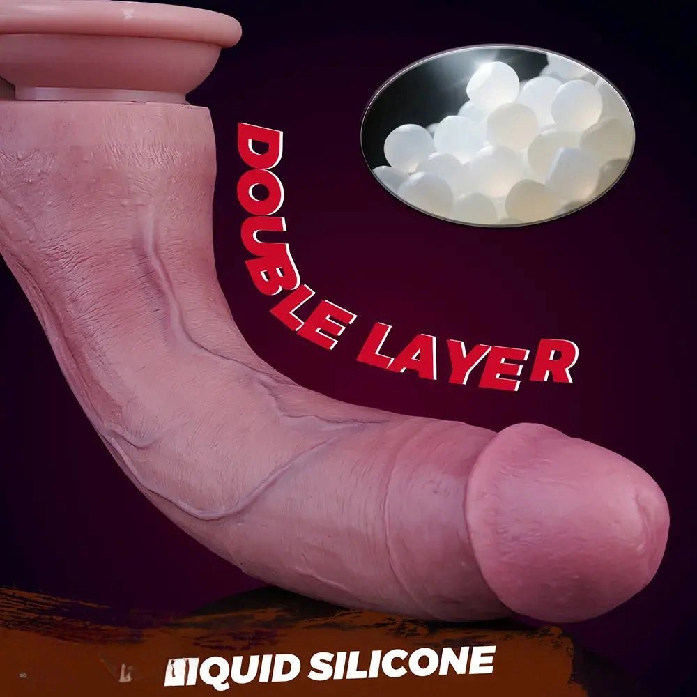 Flesh tone dual density silicone suction cup dildo, photo 8