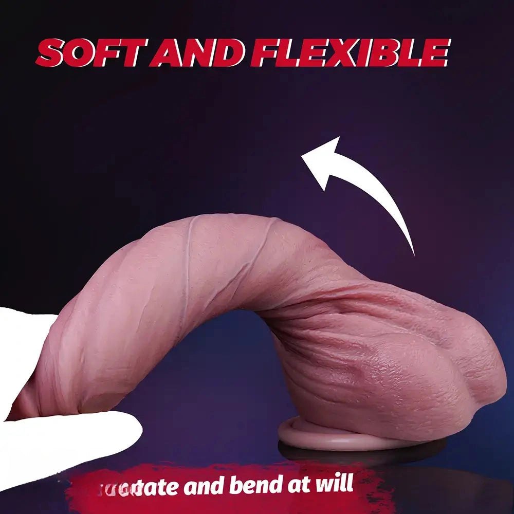 Flesh tone dual density silicone suction cup dildo, photo 9