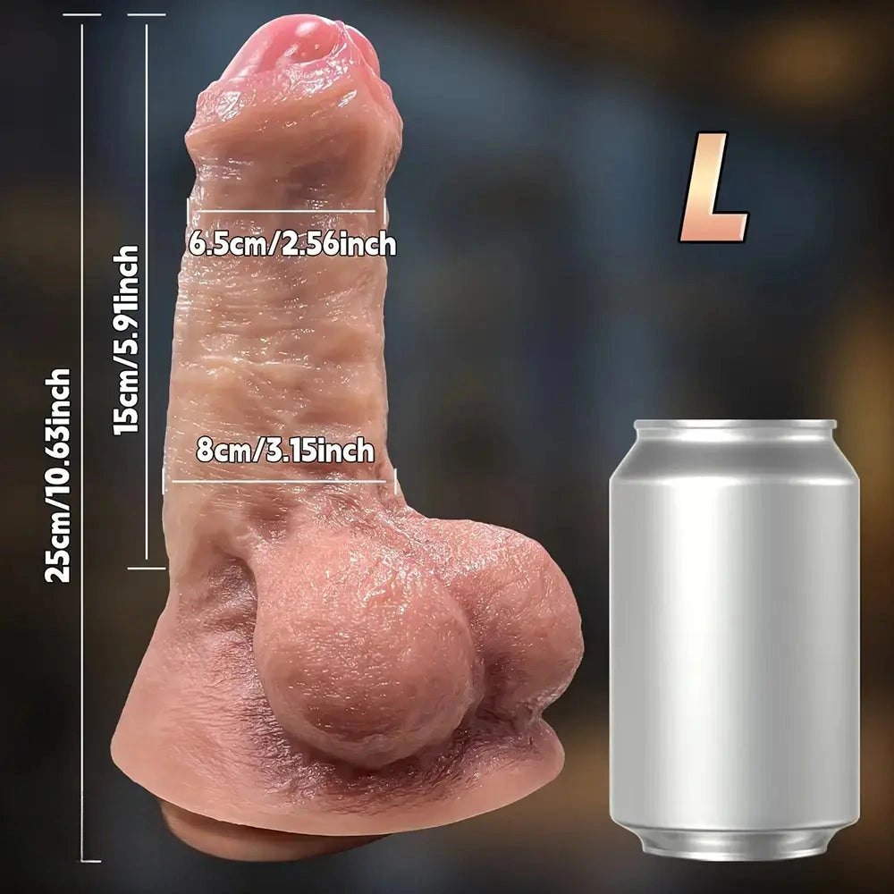 Flesh tone dual density thick dildo, photo 4