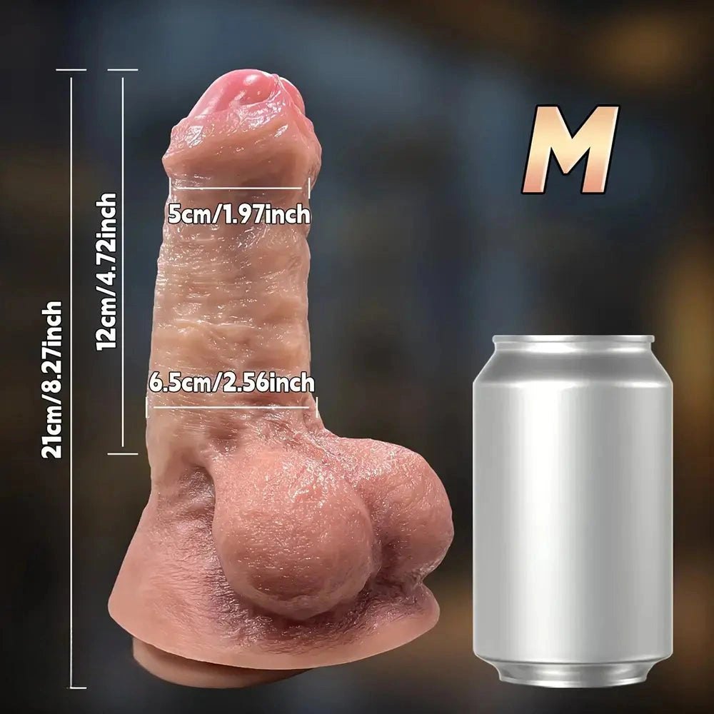 Flesh tone dual density thick dildo, photo 5