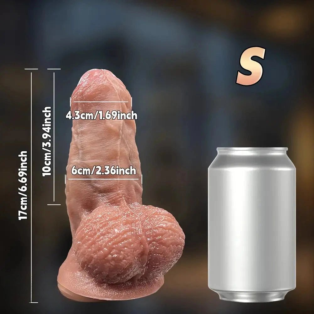 Flesh tone dual density thick dildo, photo 7