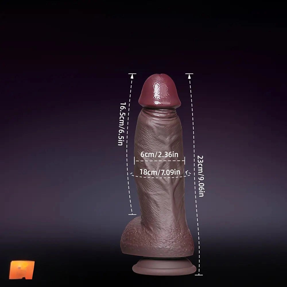 Coffee dual density thick dildo