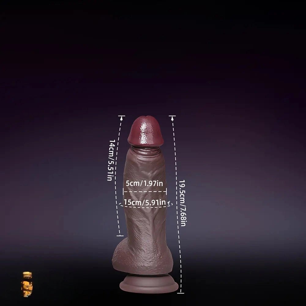 Coffee dual density thick dildo