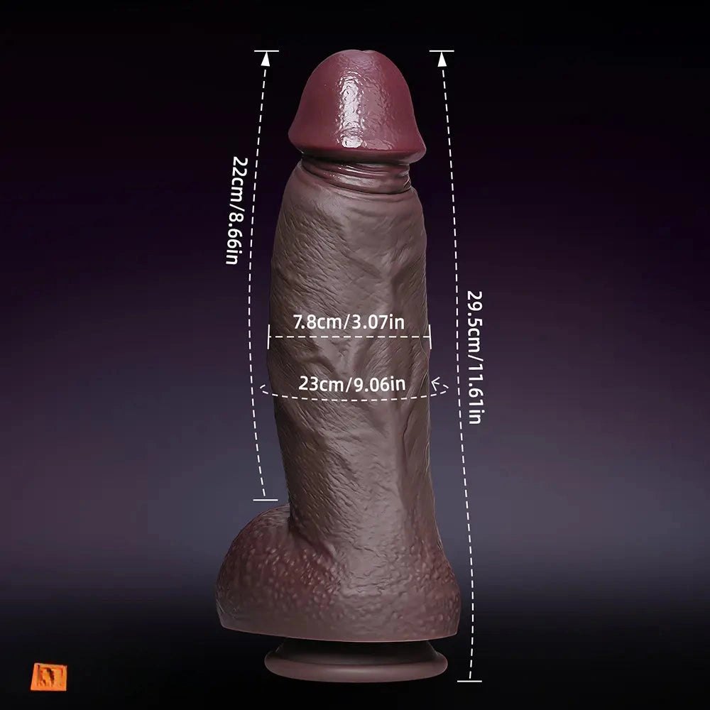 Coffee dual density thick dildo