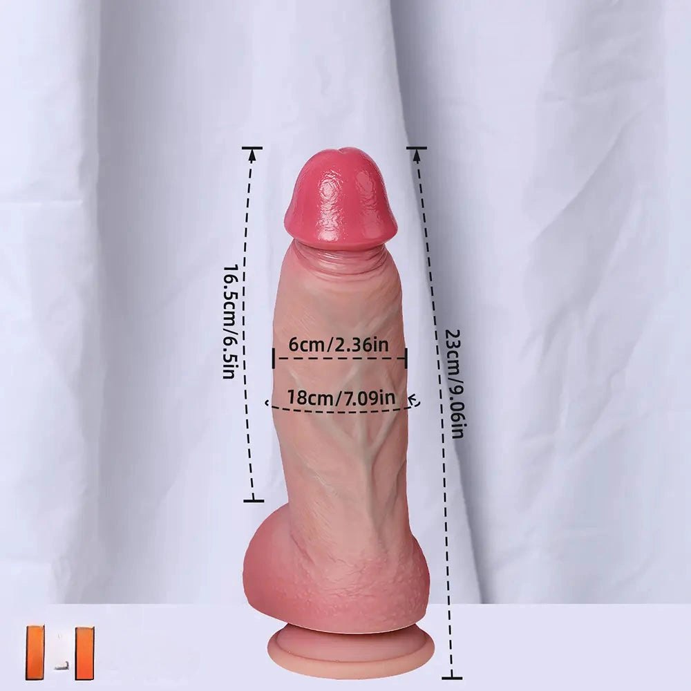 Flesh dual density thick dildo