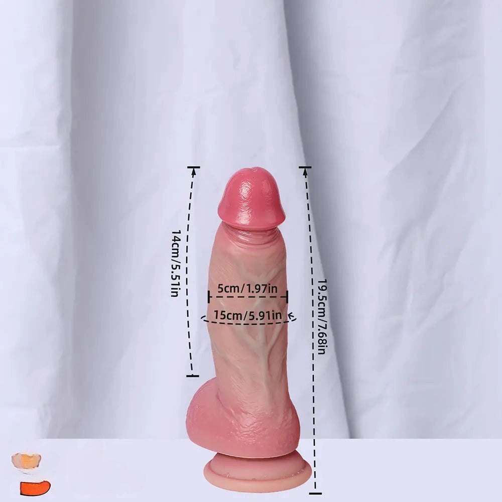 Flesh dual density thick dildo
