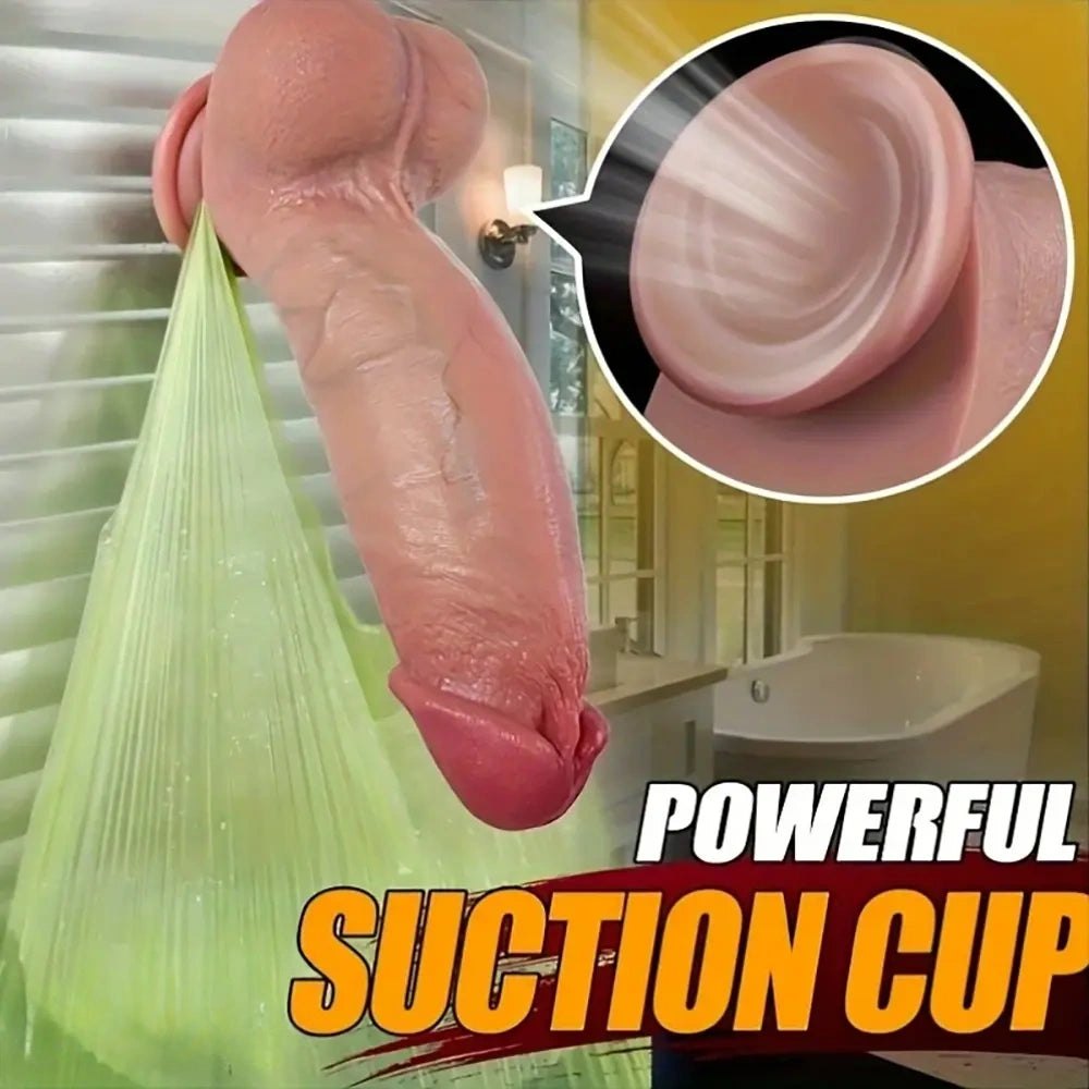 Flesh dual density thick realistic dildo, photo 5