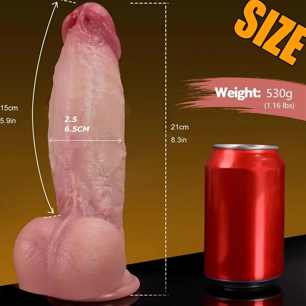 Flesh dual density thick realistic dildo, photo 6