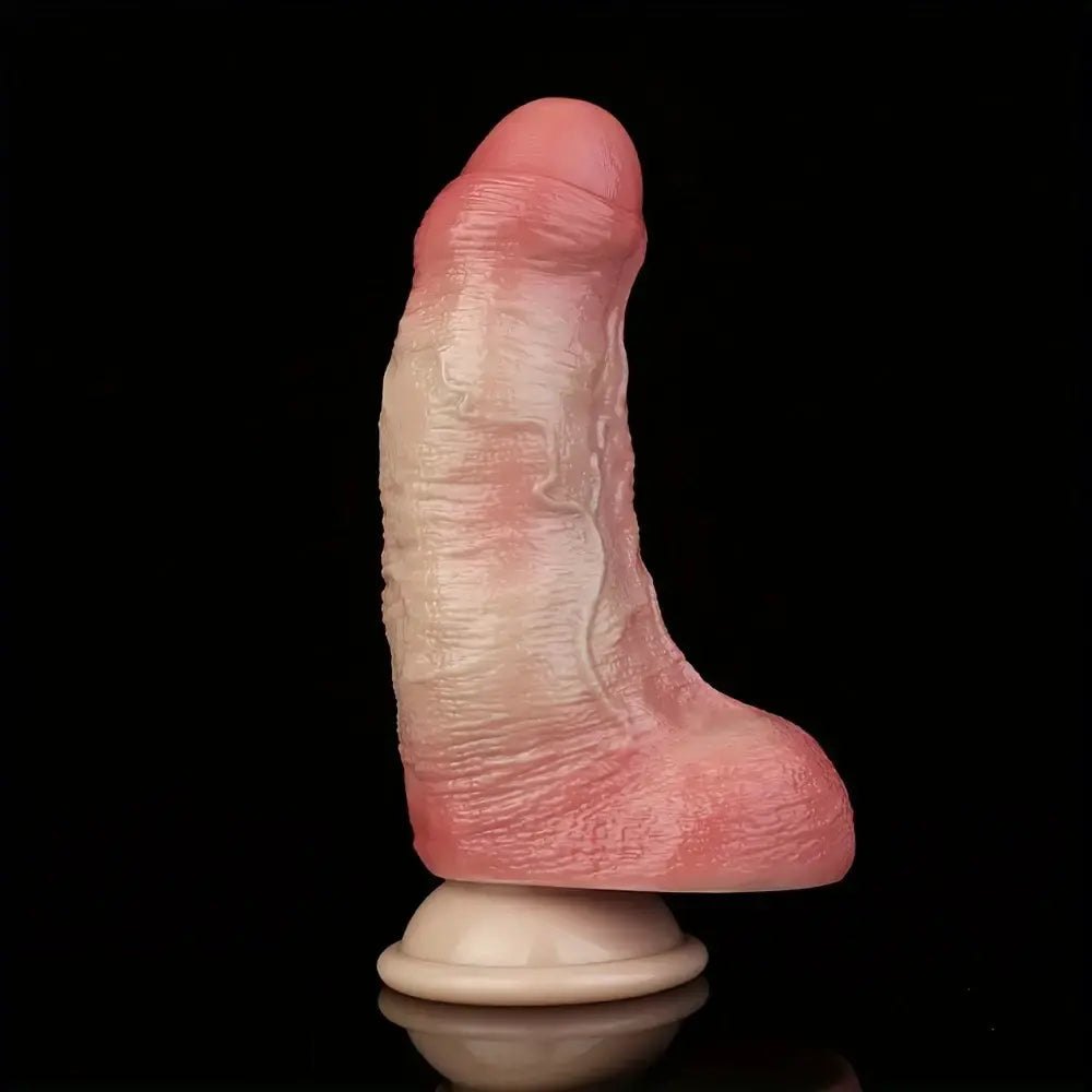 Flesh dual density silicone dildo, photo 1