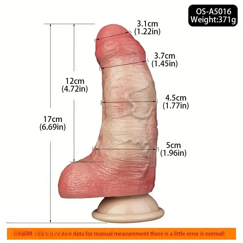 Flesh dual density silicone dildo, photo 11