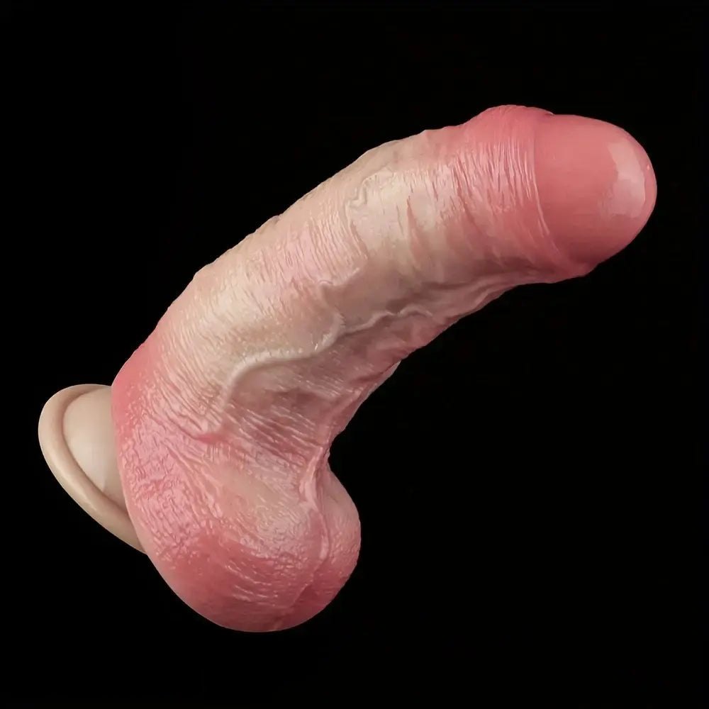 Flesh dual density silicone dildo, photo 3