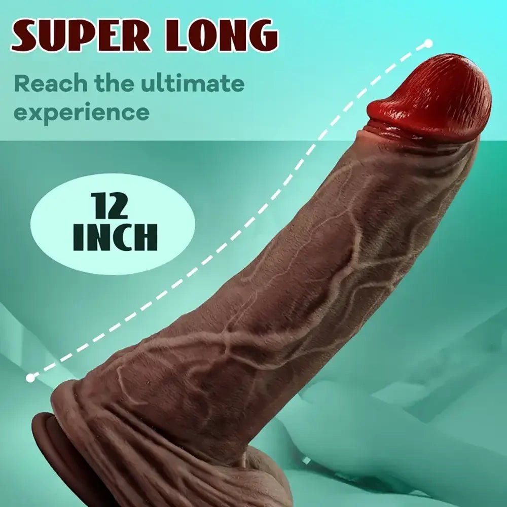 Flesh dual-density silicone large dildo, photo 2