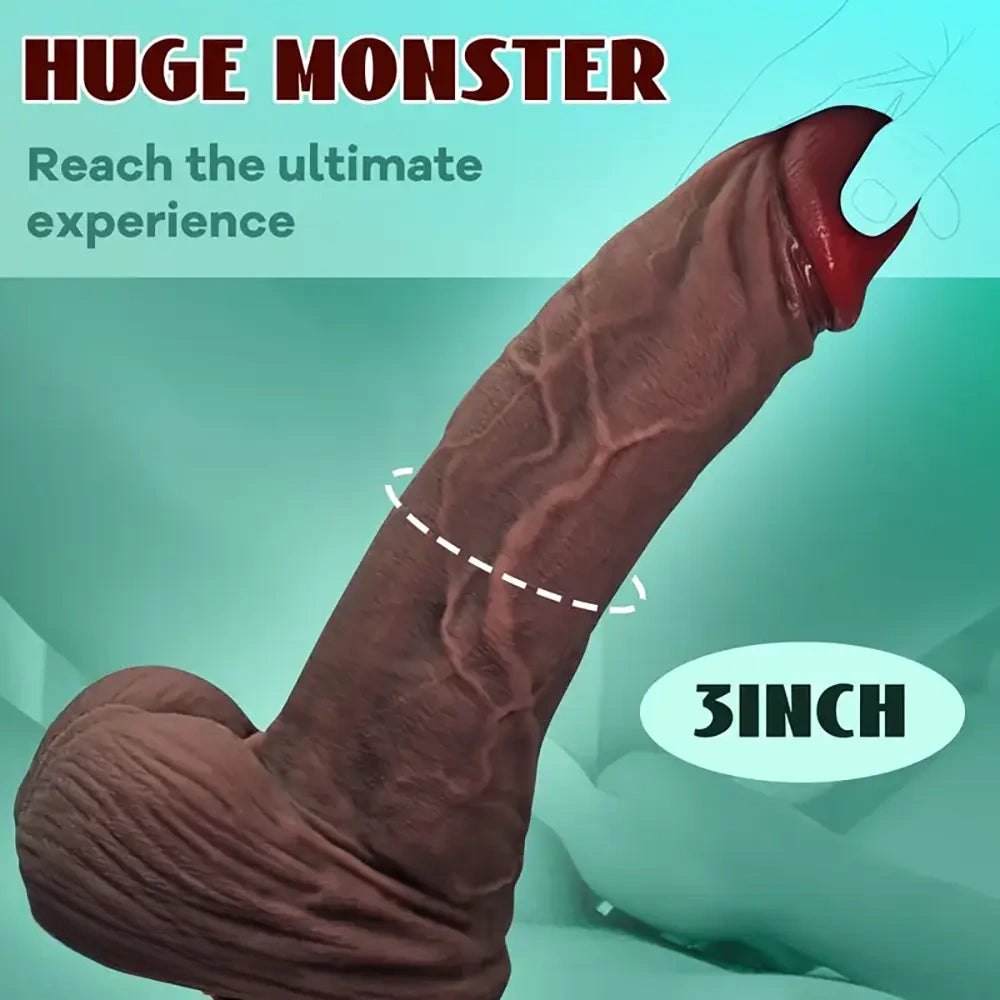 Flesh dual-density silicone large dildo, photo 3