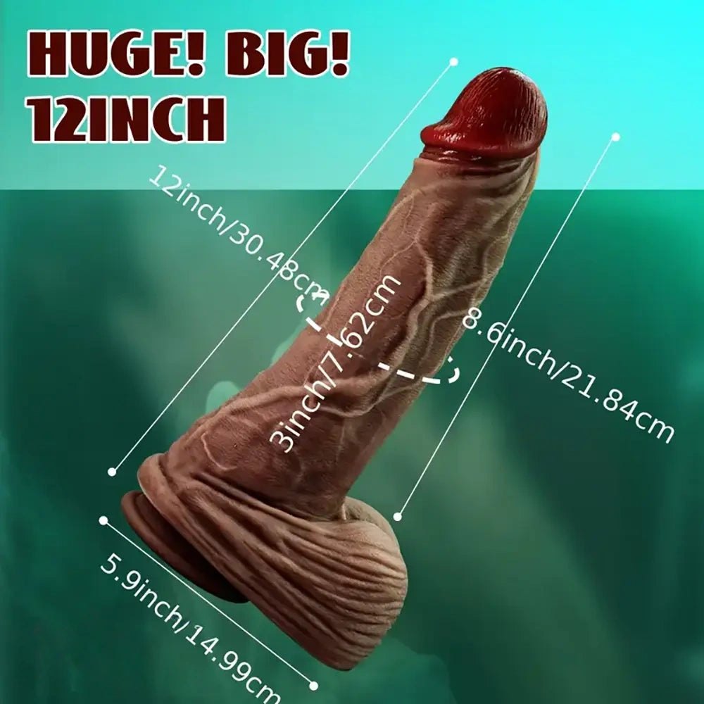 Flesh dual-density silicone large dildo, photo 4
