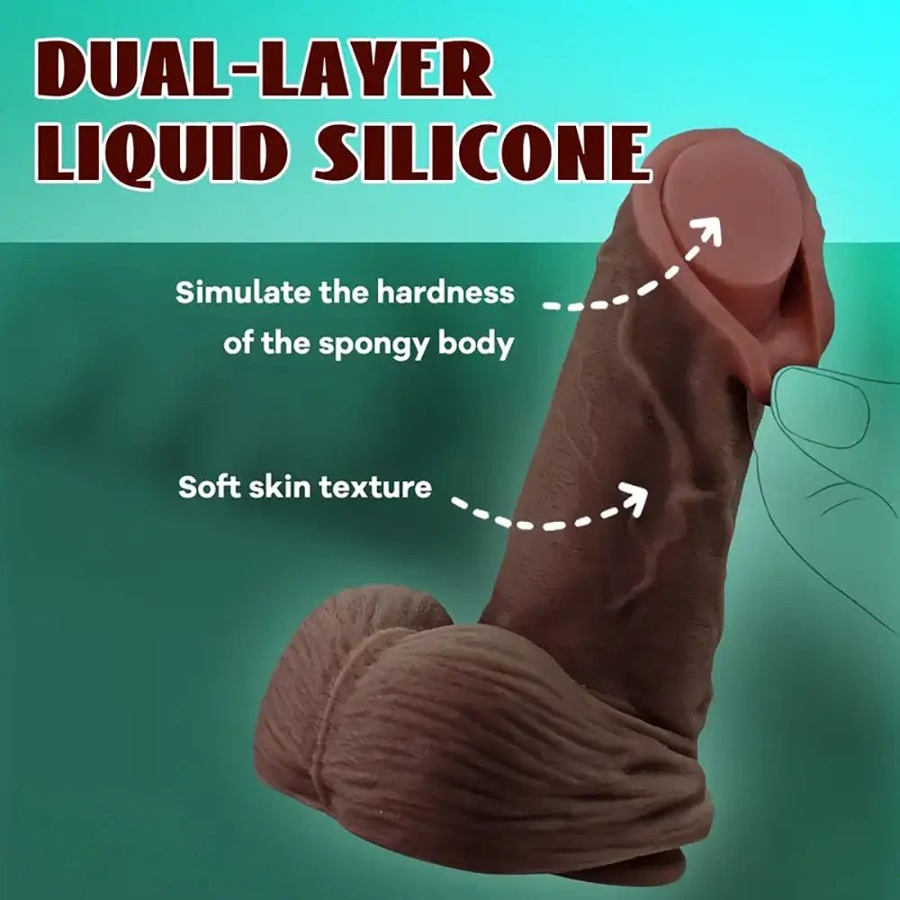 Flesh dual-density silicone large dildo, photo 6