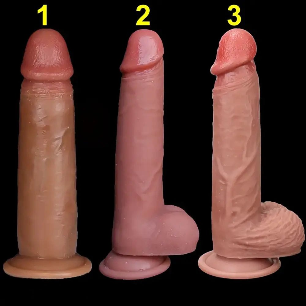 Flesh dual density silicone realistic dildo, photo 1