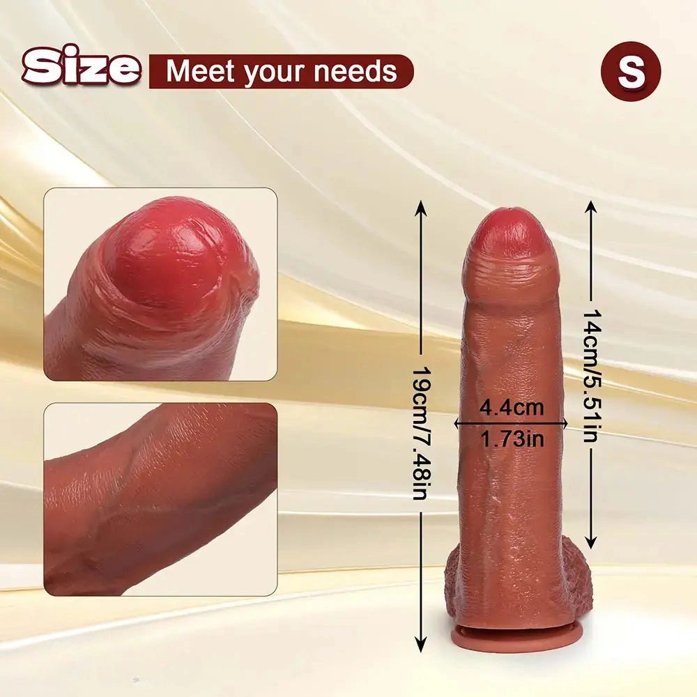 Flesh-toned uncut suction cup dildo, photo 13