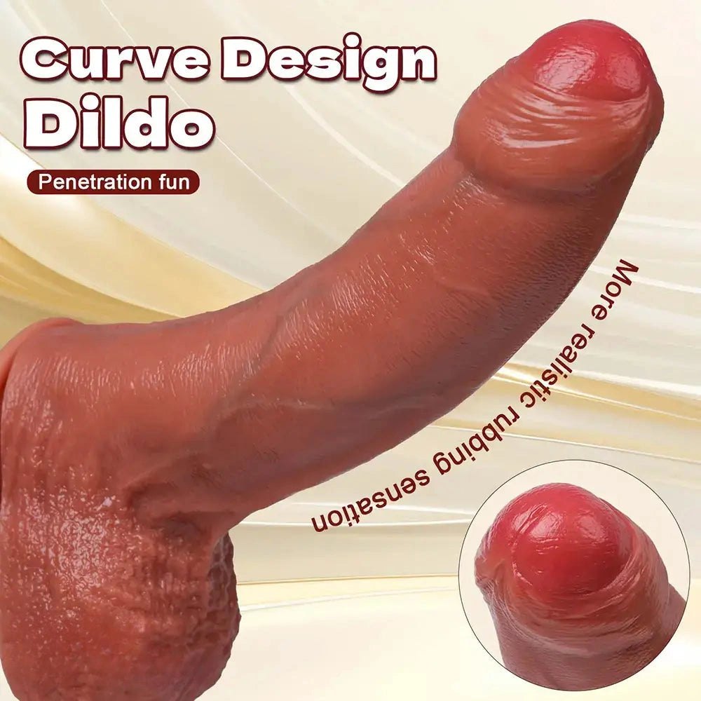 Flesh-toned uncut suction cup dildo, photo 8