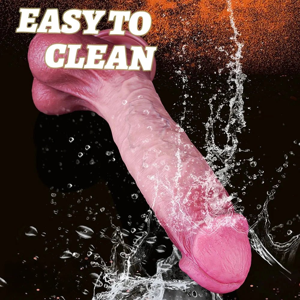 Flesh dual-density veined big dildo, photo 3