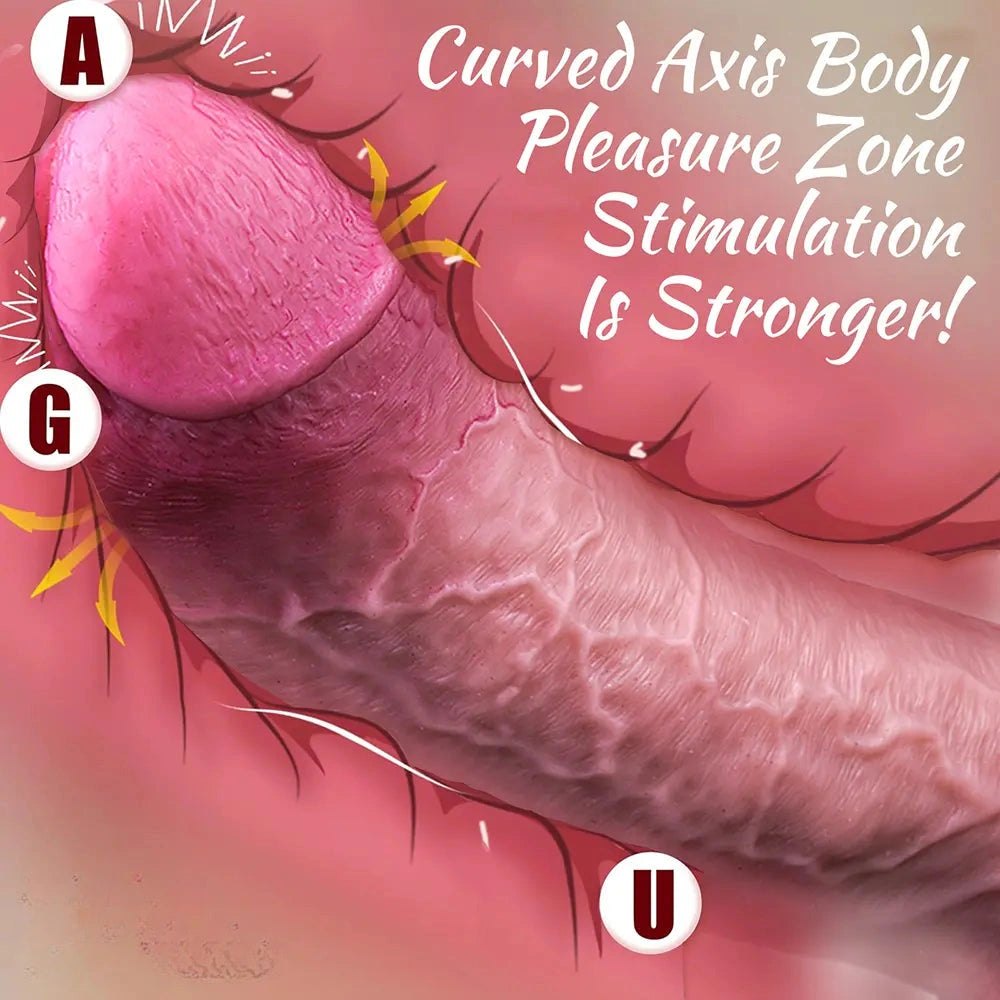 Flesh dual-density veined big dildo, photo 4