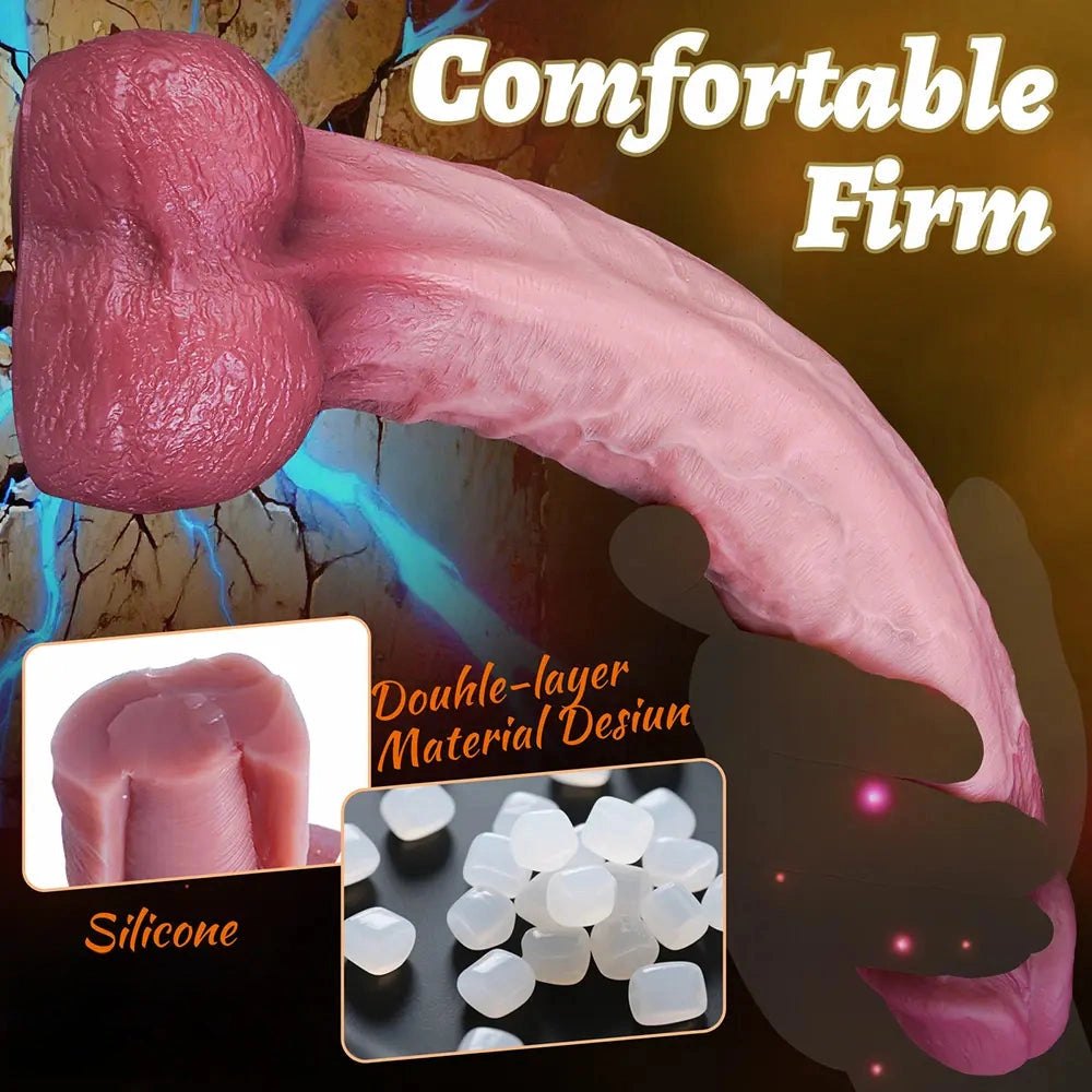 Flesh dual-density veined big dildo, photo 5